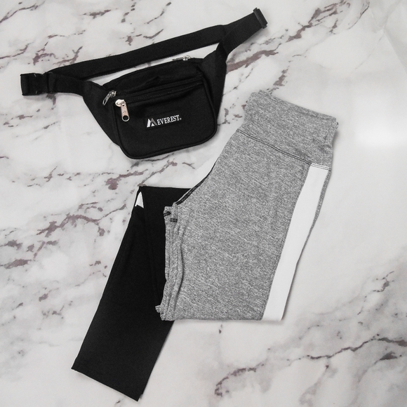 Women's Activewear Colorblock Grey Leggings - Picture 4 of 12